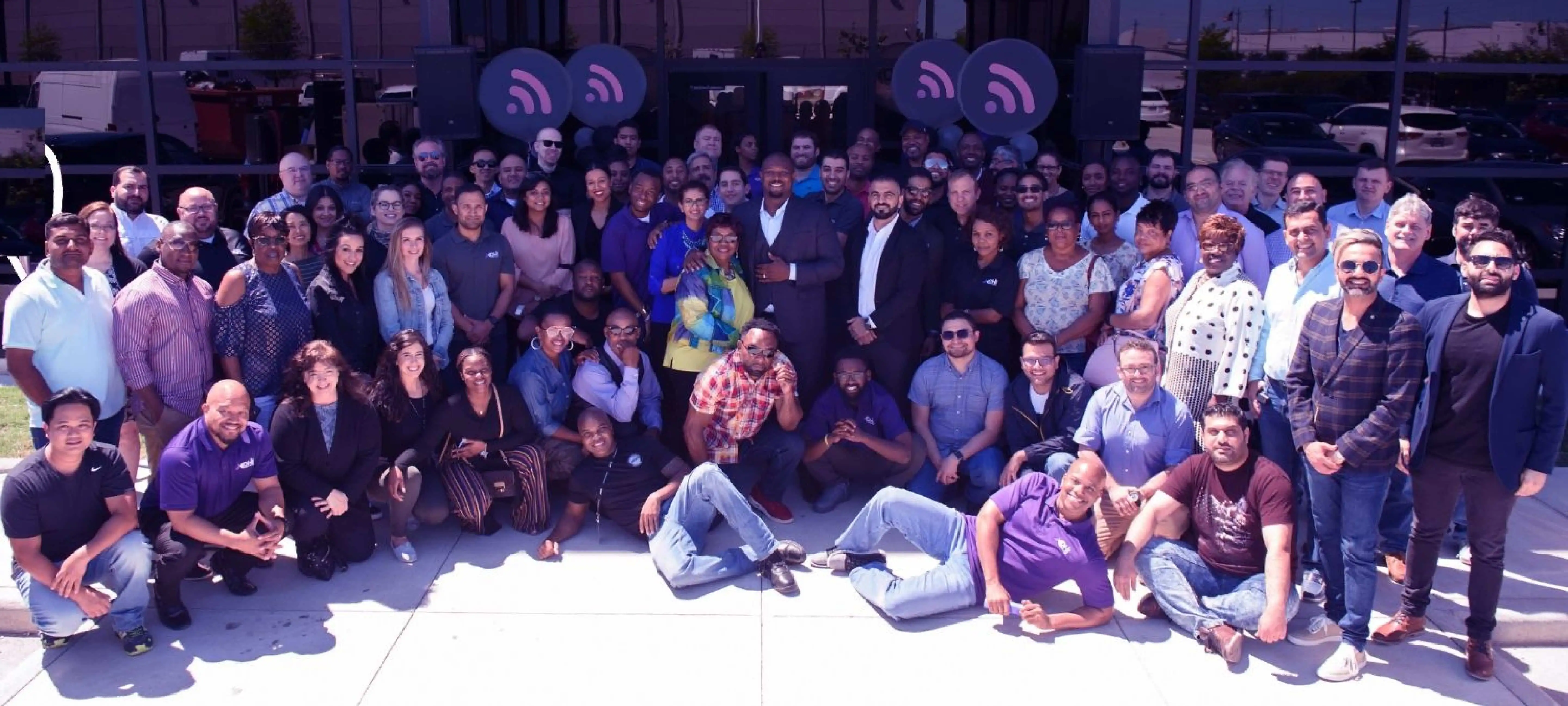 The DHI Telecom Group team at company headquarters in Houston, Texas